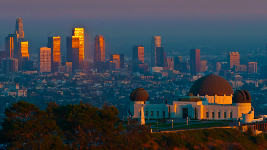 View of Los Angeles in the evening